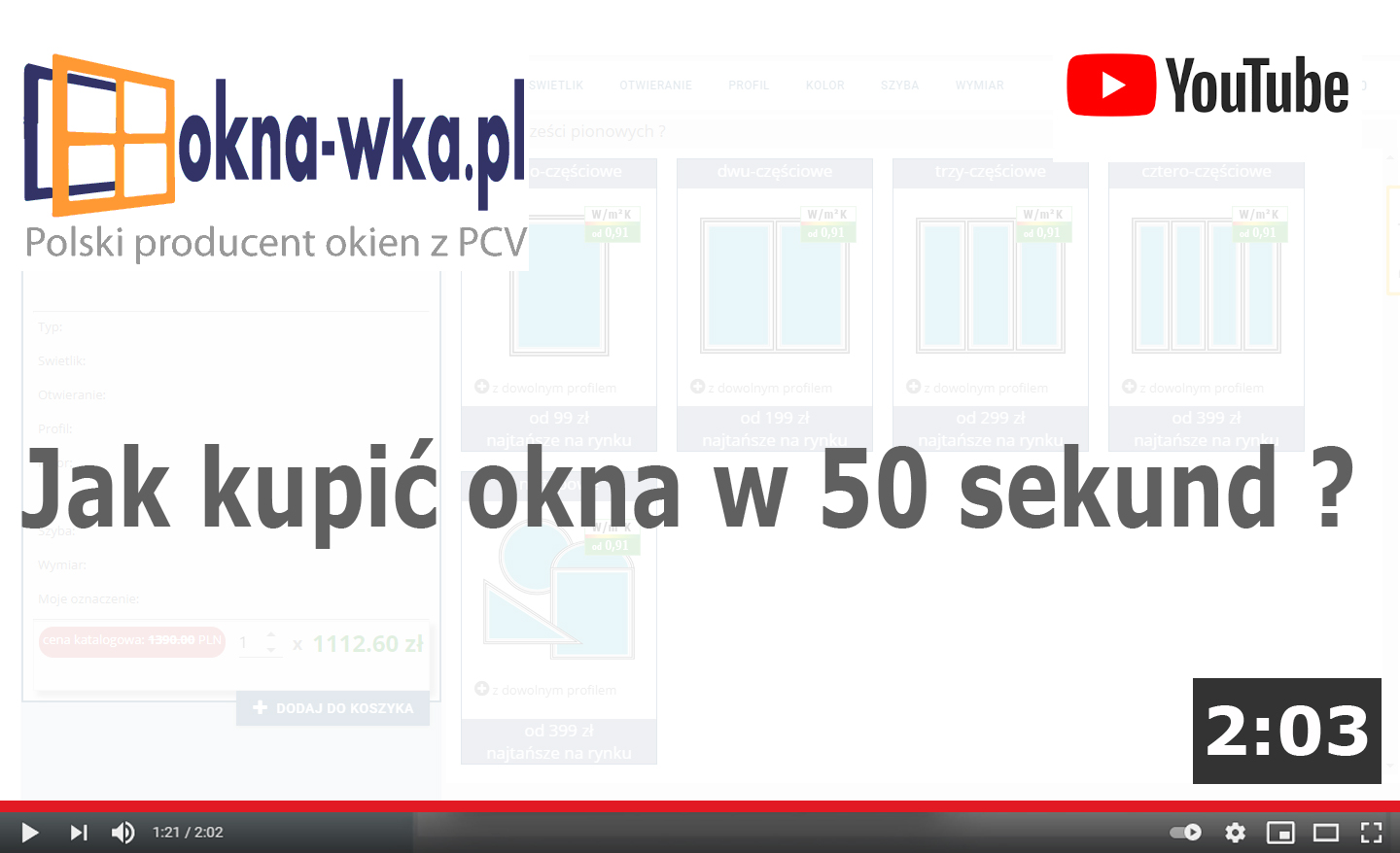 YouTube kanał na OKNA-WKA.PL